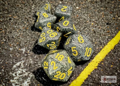 Polyhedral 7-Die Set Speckled Urban Camo