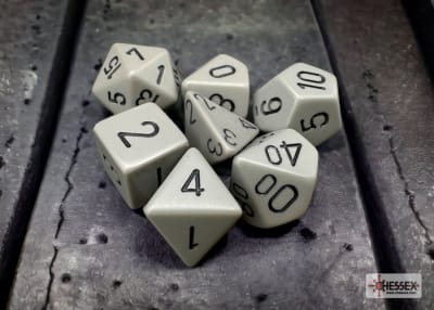 Set 7 Dados Opacos Grey/Black