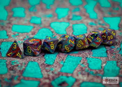 Set 7 Dados Festive Mosaic/Yellow