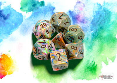 Set 7 Dados Festive Vibrant/Brown