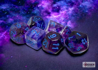 Set 7 Dados Nebula Nocturnal/Blue