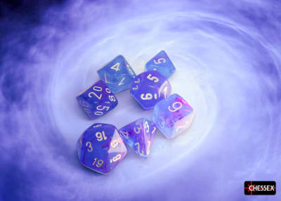 Set 7 Dados Nebula Aura/White