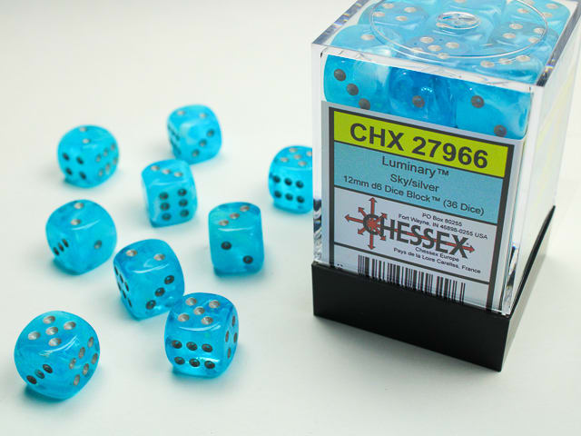 Set 12 Dados Luminary Sky/Silver1