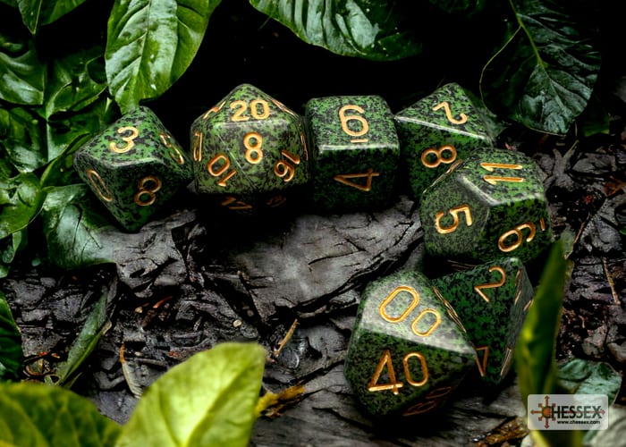 Polyhedral 7-Die Set Speckled Golden Recon1