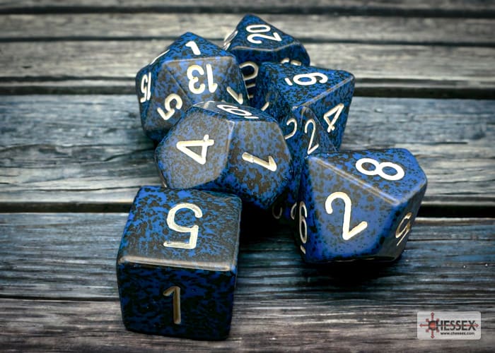 Polyhedral 7-Die Set Speckled Stealth1