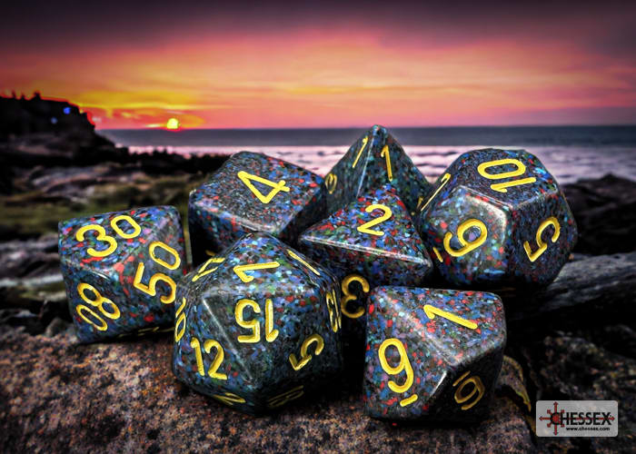 Polyhedral 7-Die Set Speckled Twilight1