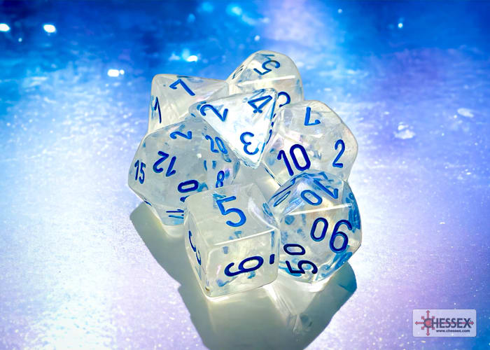 Set 7 Dados Borealis Icicle/Light Blue1