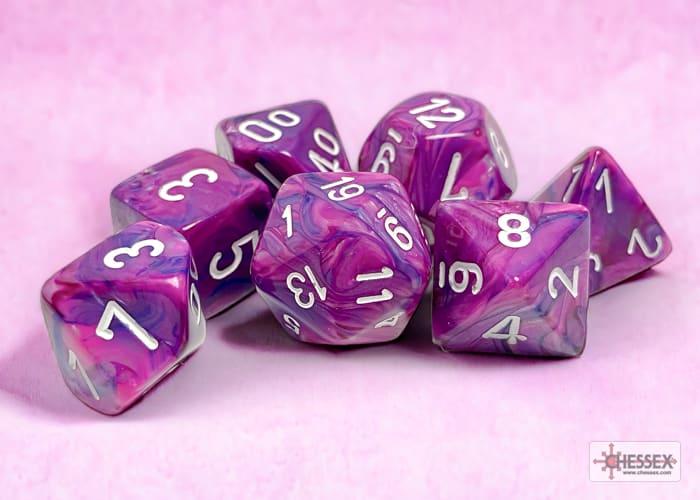 Set 7 Dados Festive Violet/White1