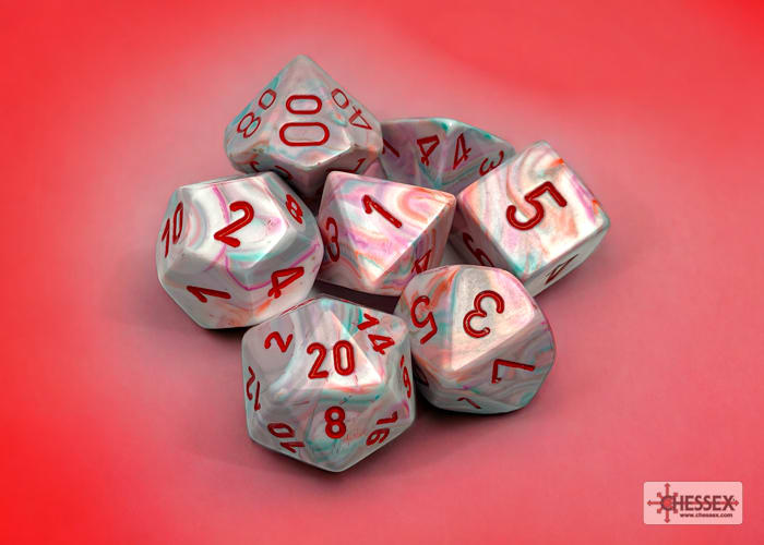 Set 7 Dados Festive Pop Art/Red1