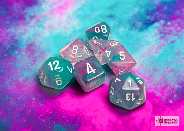 Set 7 Dados Nebula Wisteria/White1
