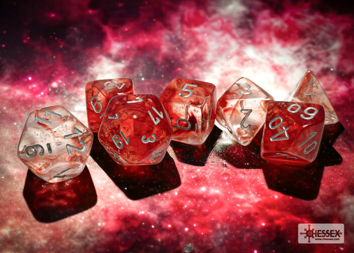 Set 7 Dados Nebula Red/Silver1