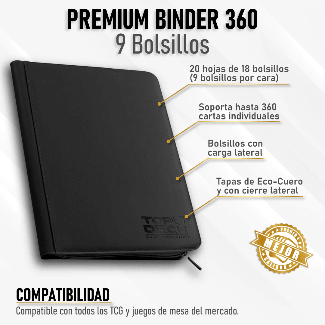 Premium Binder 360 ecocuero - Negro2
