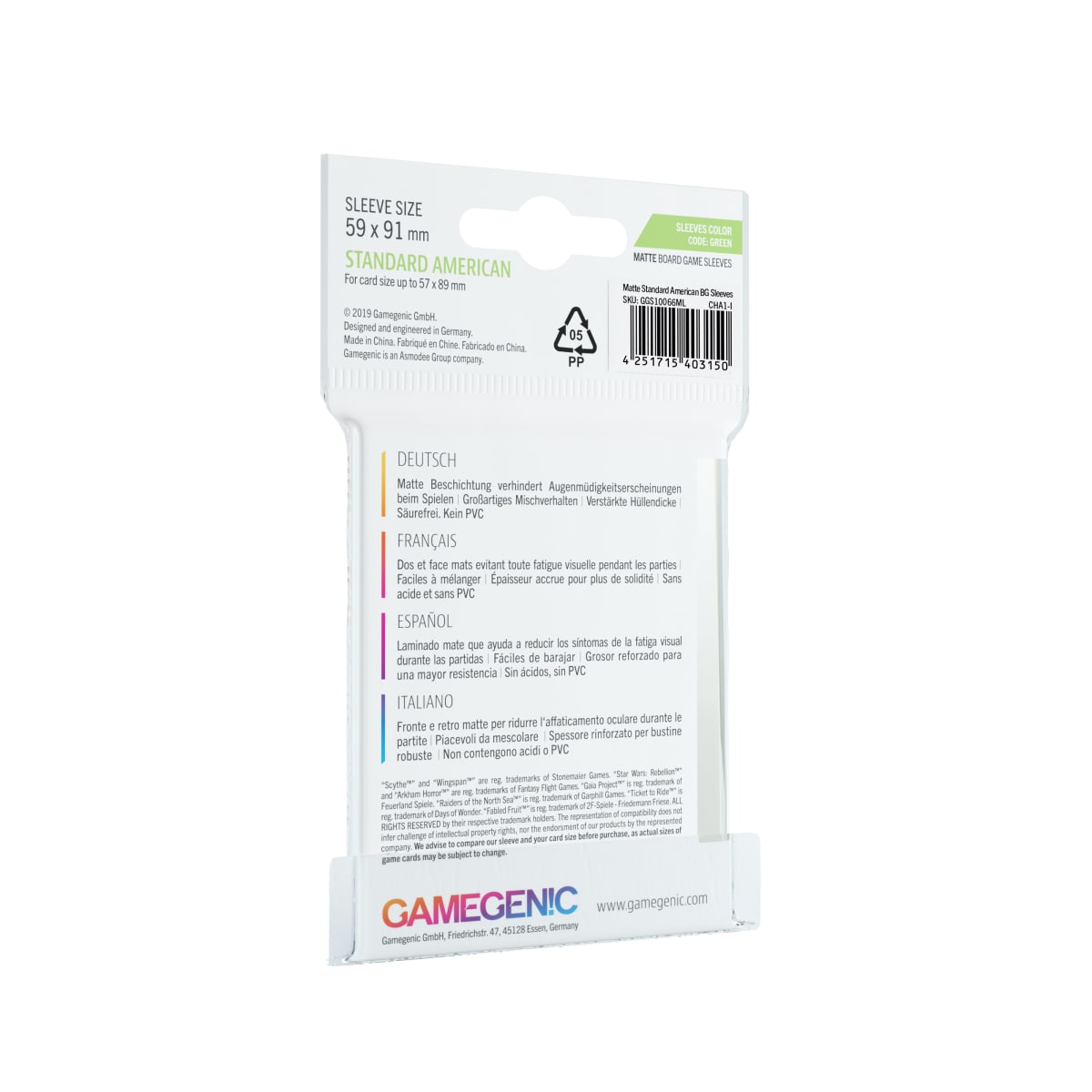 MATTE BG Sleeves - Standard American2