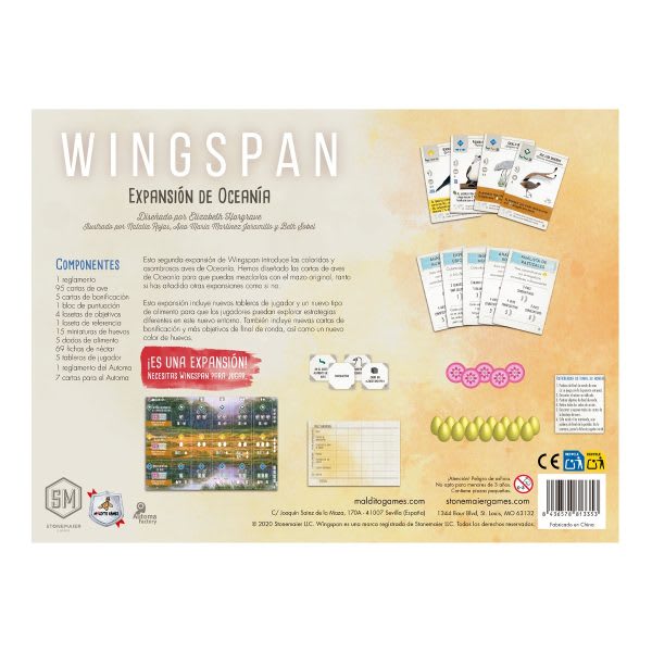 Wingspan Expansión de OceanÍa Deluxe (Español)-Juego2