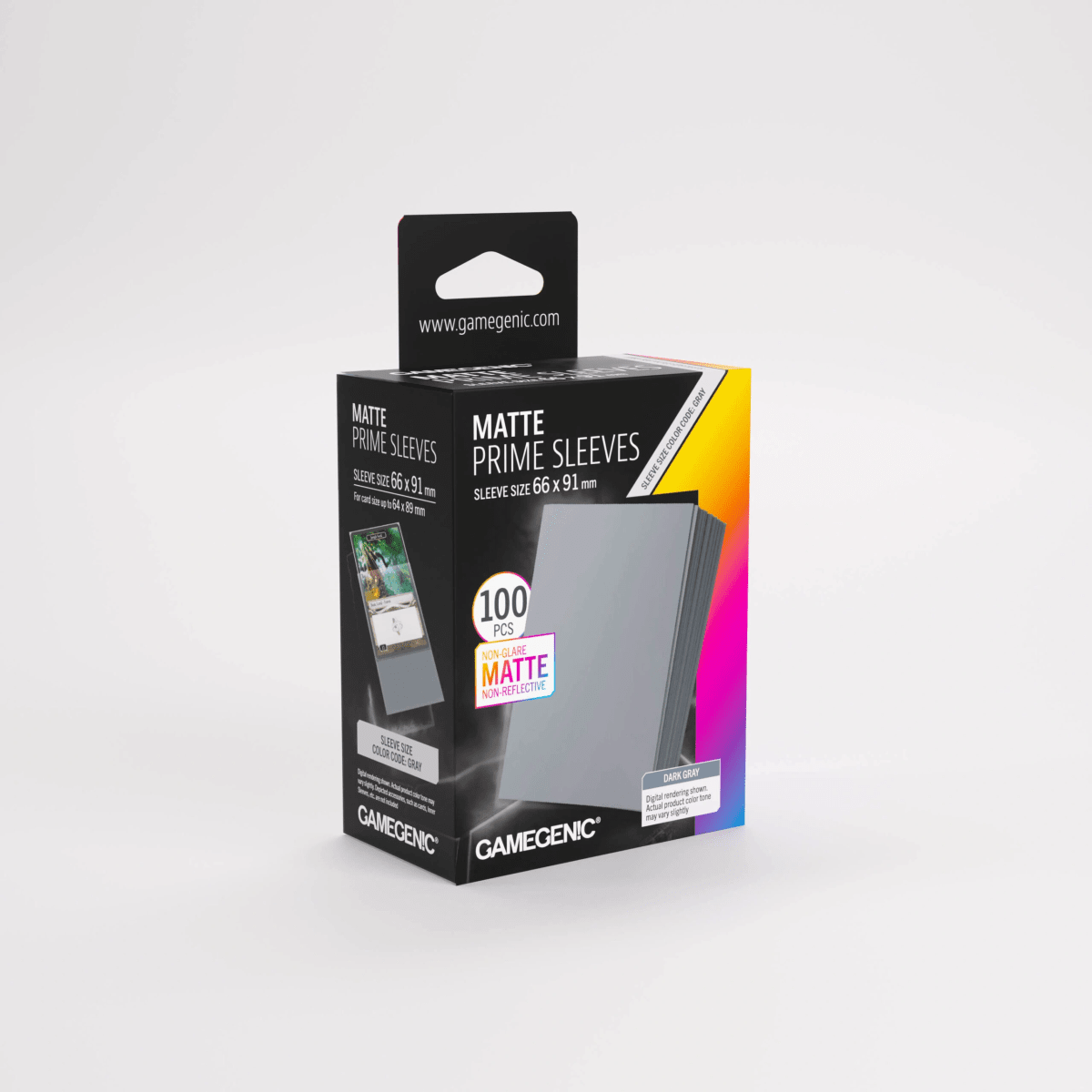 GG MATTE PRIME SLEEVES DARK GRAY 66X911