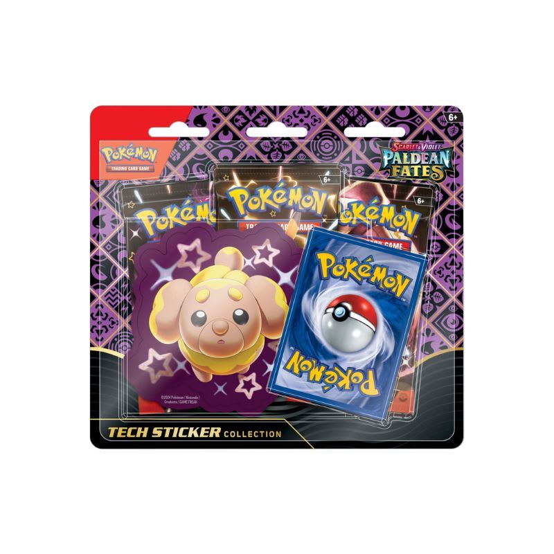 POKÉMON TCG: SCARLET & VIOLET - PALDEAN FATES TECH STICKER COLLECTION - FIDOUGH (INGLÉS)1