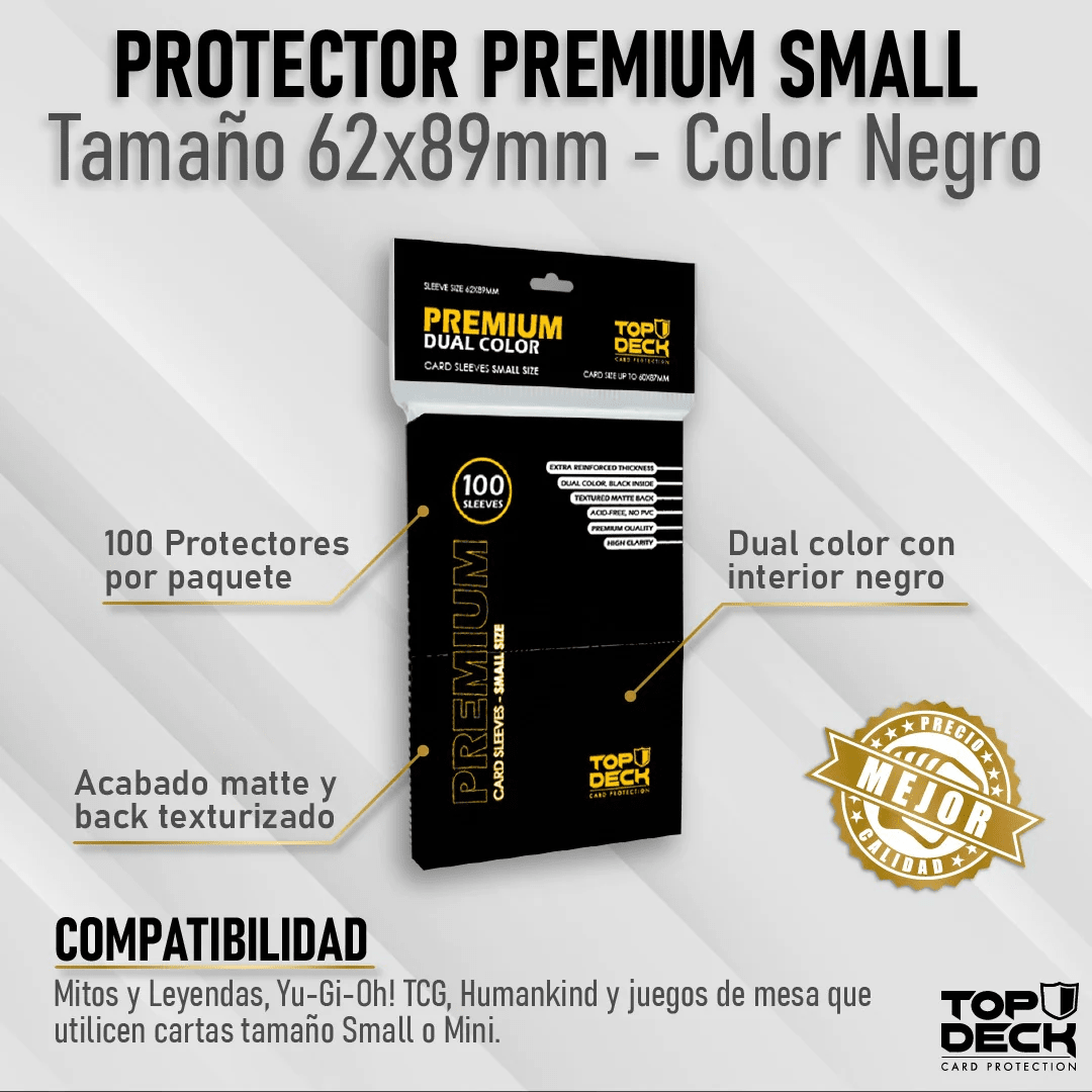 Protector Top Deck Premium Small (Negro)1