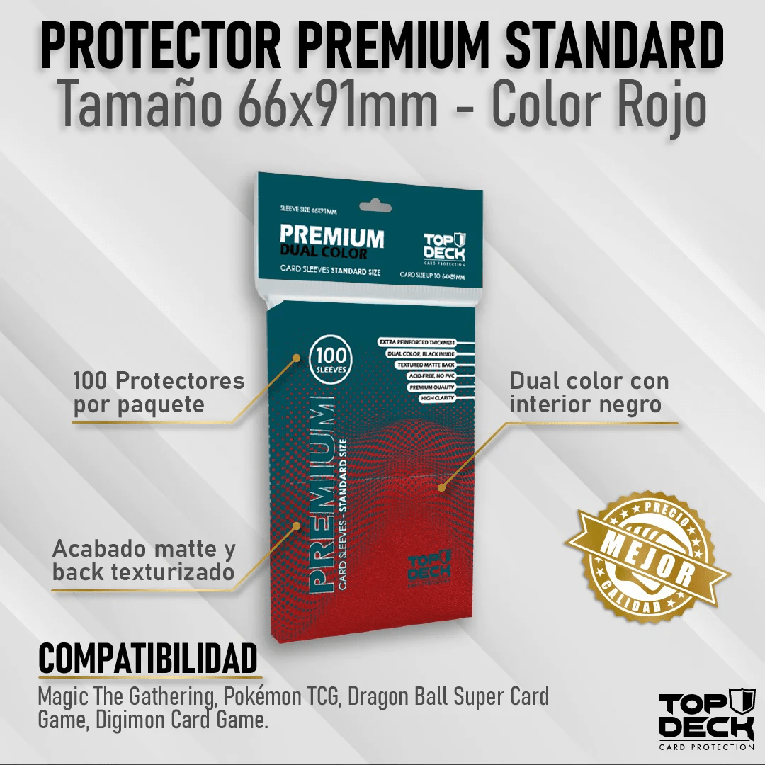 Protector Top Deck Premium Standard (Rojo)1