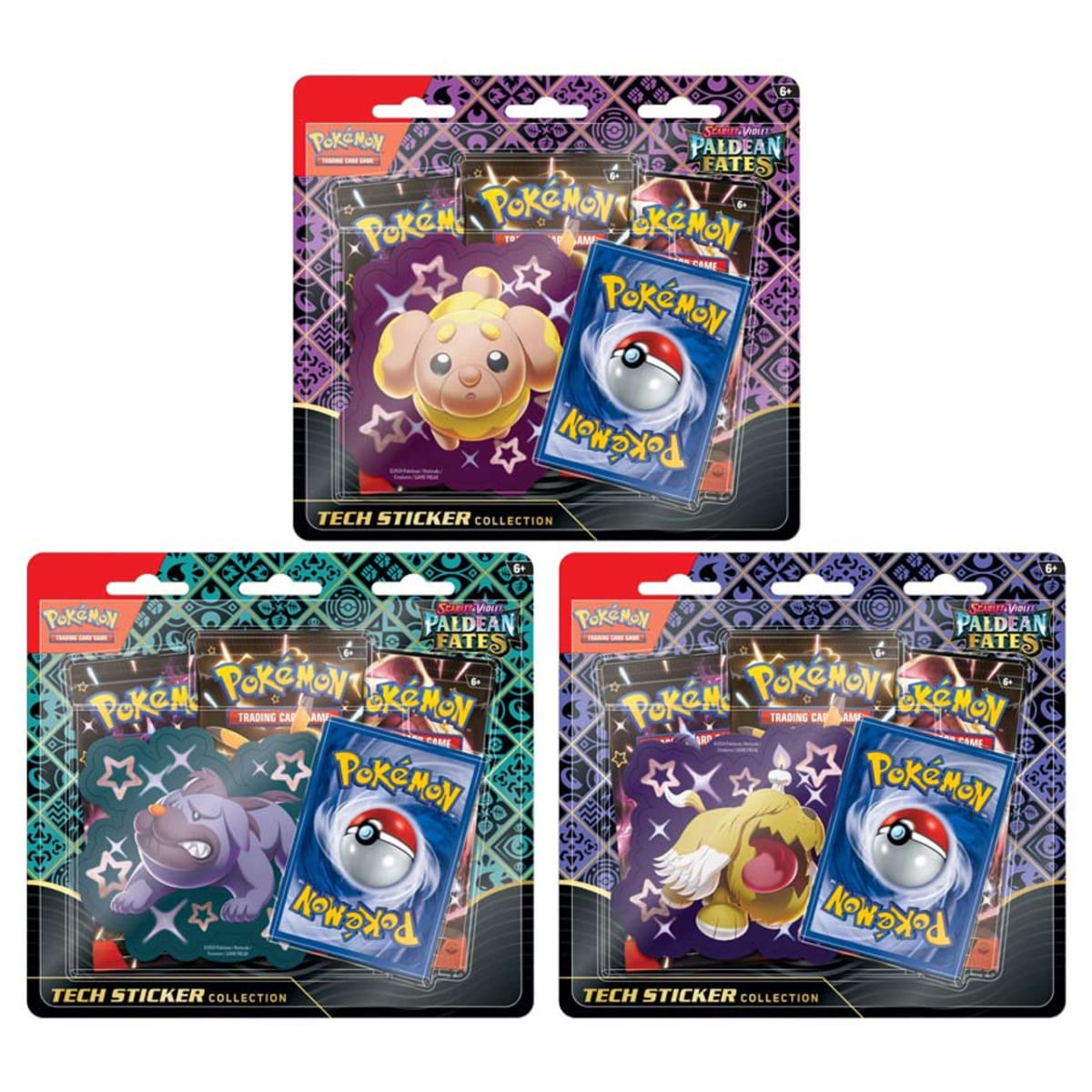 POKÉMON TCG: SCARLET & VIOLET - PALDEAN FATES TECH STICKER COLLECTION - FIDOUGH (INGLÉS)2