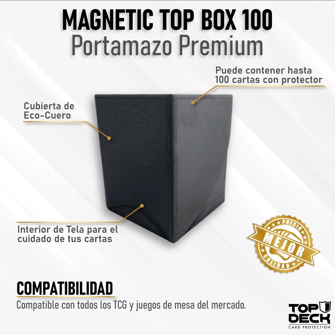 Magnetic Dice Top Box 100 Top Deck - Negro2