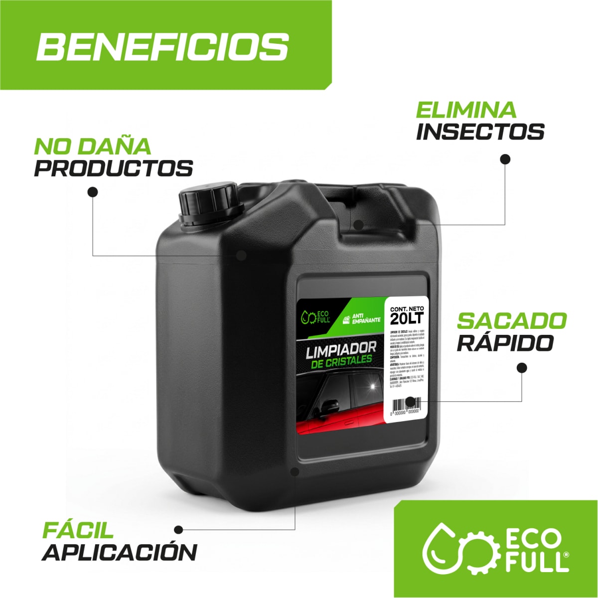LIMPIADOR DE CRISTALES 20 L4