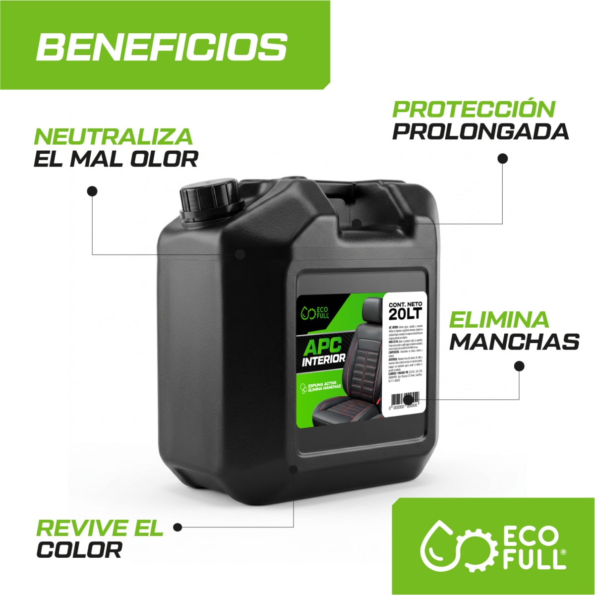 LIMPIADOR DE TAPICES (APC INTERIOR) 20 L4