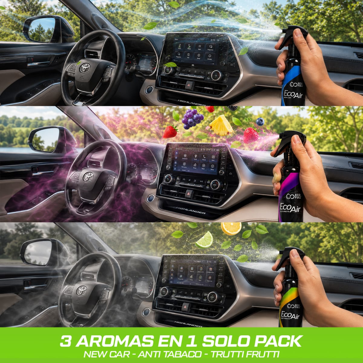 TRIPACK ECO AIR: NEW CAR + ANTI TABABO + TUTTI FRUTTI2