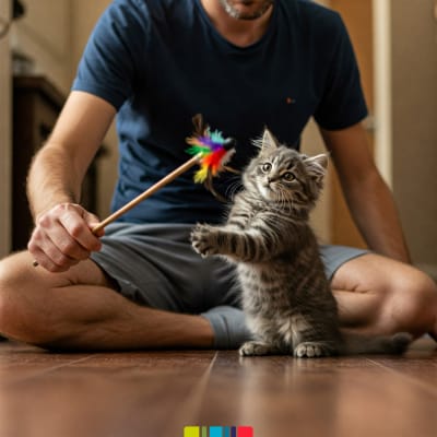 Mi primer gatito kitten en casa