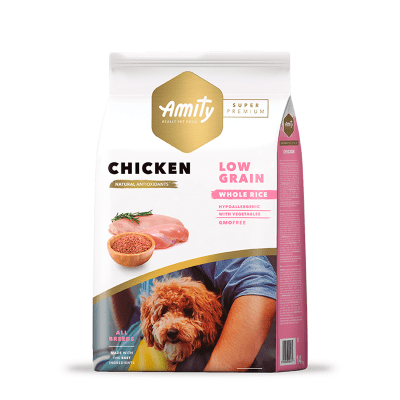 Amity alimento super premium Chicken adult para perro 14 kg