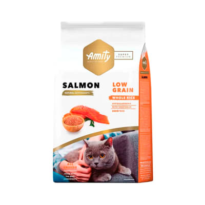 Amity alimento super premium Salmón adult Cat Low Grain 2kg