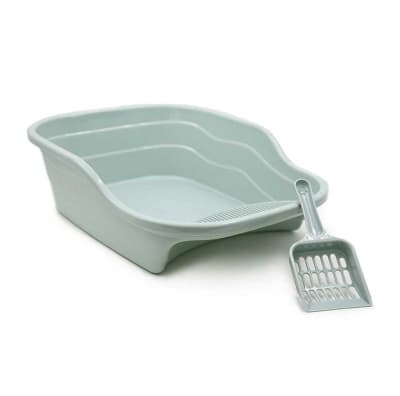 Arenero abierto Hey! gris claro con palita