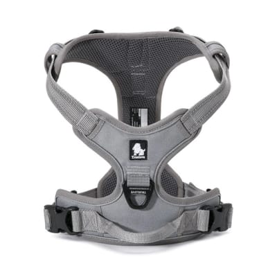 True Love Arnés Antitirones Reflectante Táctico Gris para perros.