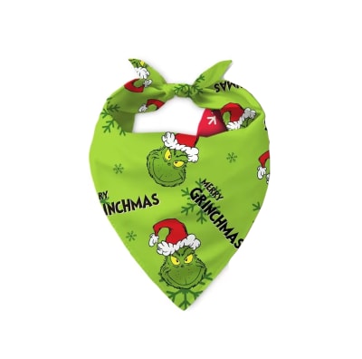 Bandana Navideña para perro Merry GrinchMass verde