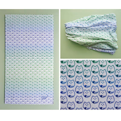 Bandanas Whee Pattern Gatos Azules
