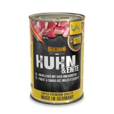 Belcando HUHN ENTE pollo con pato mijo y zanahoria lata 400gr