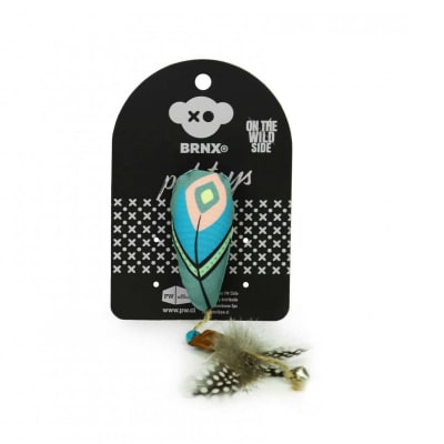 BRNX juguete Cat Maxi Toy pluma celeste