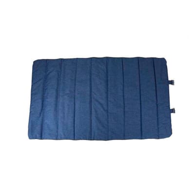 BRNX Sobrecama de botella reciclada reversible azul y gris