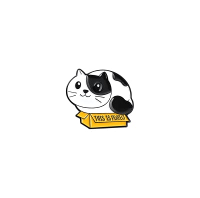 Pin esmaltado diseño de gatito en caja This is perfect