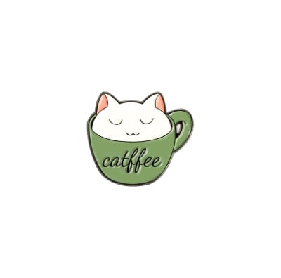 Pin esmaltado diseño de gato catffee