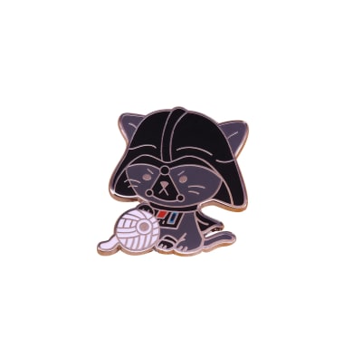 Pin esmaltado con diseño de Cat Vader