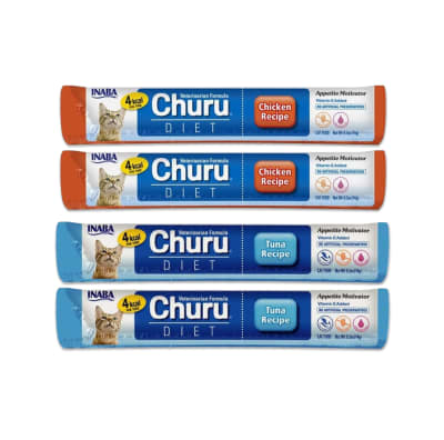 Churu Diet formula veterinaria para gatos sabor atún y sabor pollo