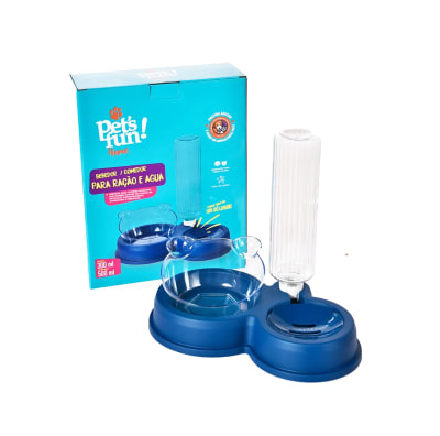 Dispensador doble de agua y comida para perro o gato Pet's Fun