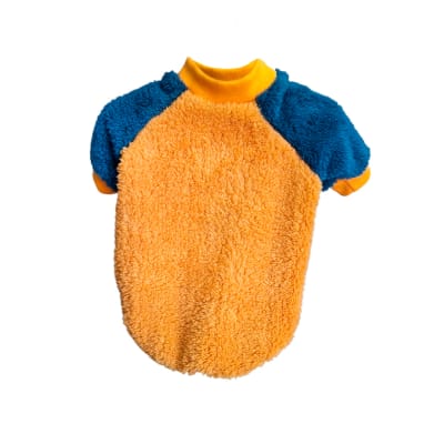 Corderito para mascota color mostaza con azul petróleo de Dylan's Design