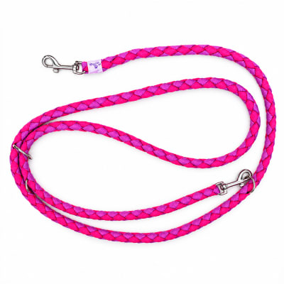 Mascan Correa Ramal Trenzado Fucsia Morado Talla M
