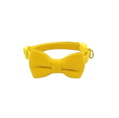 Corbatin elegante para gato o perro chico amarillo