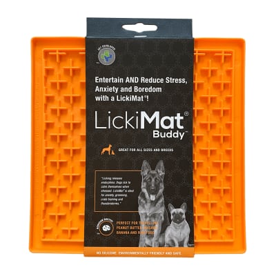 LickiMat Buddy Orange para perros color naranjo