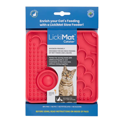 LickiMat CATSTER para gatos color rosado