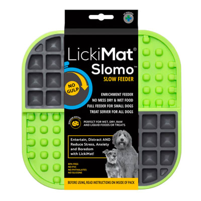LickiMat SLOMO Green para perros color verde