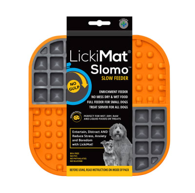 LickiMat SLOMO Orange para perros color naranjo