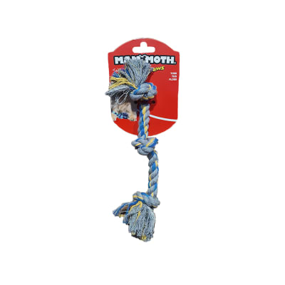 Mammoth juguete cuerda con 3 nudos para perro pequeño amarillo/azul/gris